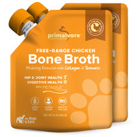 Free-Range Bone Broth for Dogs &Cats, Mobility Formula w/Collagen Peptides to Help Support Hip & Joints, Digestion, Skin & Coat and Hydration, Human Grade, Made in USA