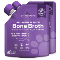 All-Natural Duck Bone Broth for Dogs &Cats, Mobility Formula w/Collagen Peptides Supports Hip & Joints, Digestion, Skin&Coat and Hydration, Grain Free, Human Grade, Made in USA